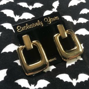 Gold Buckle Earrings